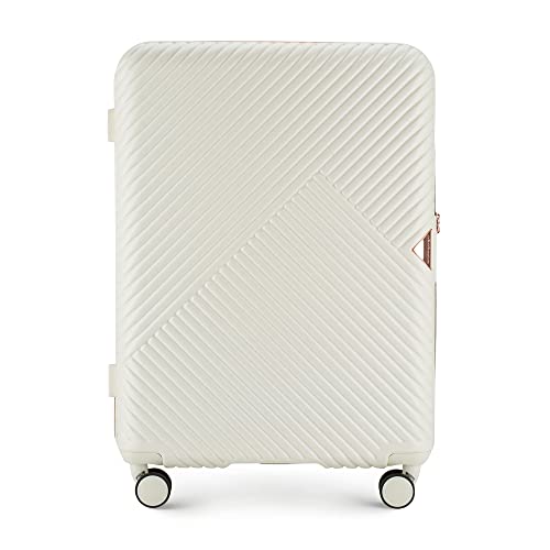 WITTCHEN Koffer – Mittelgroßer | hartschalen, Material: polycarbonat | hochwertiger und Stabiler | Weiß | 47x26x66 cm