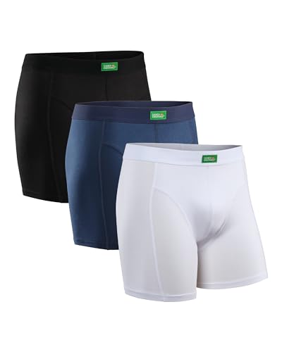 DANISH ENDURANCE Boxershorts aus Bio-Baumwolle (Mehrfarben - 3 Pack (1 x Schwarz, 1 x Blau, 1 x Weiß), Medium)