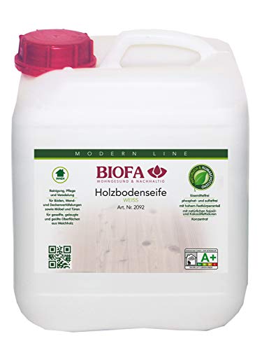 Biofa | Holzbodenseife | Weiß | 2092 Größe 5,0 Liter