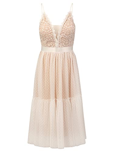 APART Fashion Damen Kleid Dress, Cream, 38 EU