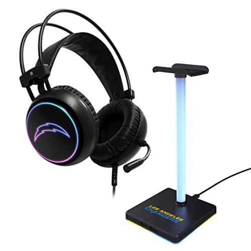 SOAR NFL LED Gaming Headset und Stand, Los Angeles Chargers