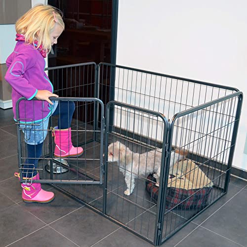 zooprinz erstklassiges Freilaufgehege (Hundezaun) Dog Run - ideal für Welpen und große Hunde - Besonders stabiles Gitter - perfekt für drinnen und draußen - 4 Modelle zur Wahl, 70,5 cm
