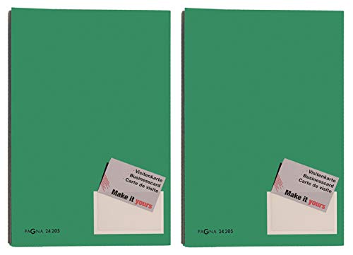 Pagna Unterschriftsmappe, 20-teilig, mit Color-Einband und dehnbarem Rücken (2X Grün)
