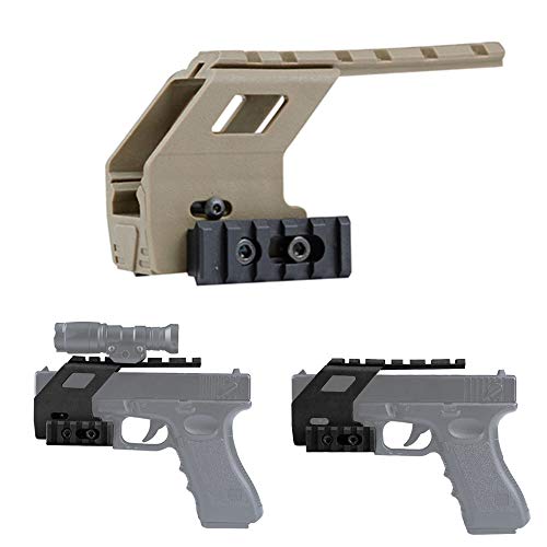 Gexgune Taktische Pistole Glock Rail Base System für Glock 17 18 19 Airsoft Gun Glock Zubehör Rail Mount Hunting Scope (2 Farben optional)