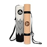 Yogamatte Kork - getestet mit SEHR GUT - 2 mm Stärke - rutschfest, vegan & nachhaltig - Yoga Matte aus Kork & Kautschuk inklusive Yogatasche