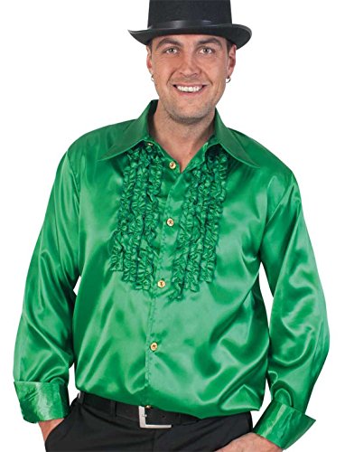 KarnevalsTeufel Rüschenhemd Grün für Herren (XL)