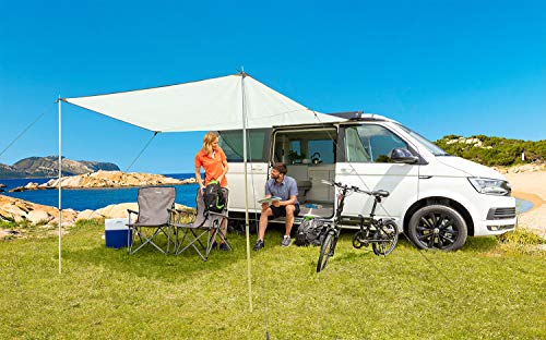 BERGER Vela Ultraleicht Outdoor Tarp - Zeltplane wasserdicht mit Ösen für Hängematte - Sonnensegel Wohnwagen 3x3 Regenschutz Sonnenschutz Strand für Camping, Garden und Auto