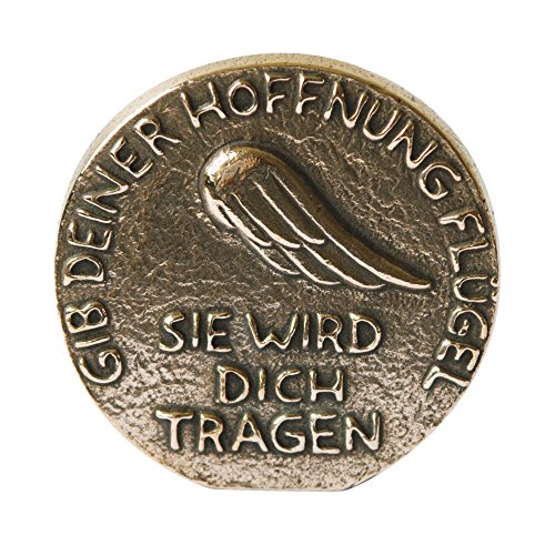 Bronzeplakette Hoffnung, 8 cm, zum Aufstellen und Hängen, Kerstin Stark