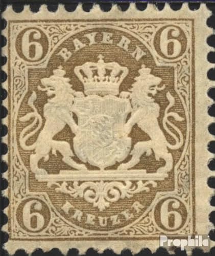 Prophila Collection Bayern 24X fein (B-Qualität) gestempelt 1870 Staatswappen (Briefmarken für Sammler) Flaggen/Wappen/Landkarten