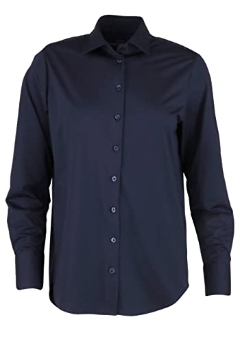 Pure Modern Functional Bluse Hemdenkragen Nachtblau Größe M