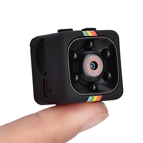 Mini Kamera 1080P HD, Kleiner Camcorder DV-Recorder mit IR Nachtsicht, Sport DV Kamera Mini DV Videorekorder Eingebaute Batterie für Indoor Outdoor(Schwart)