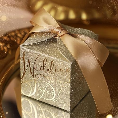 ❀ Süßigkeiten-Schachtel, Geschenkbox Pappkarton Verpackungsboxen Pralinenschachtel (Farbe: Gold 2, Größe: S 6,5 x 6,5 x 6,5 cm_10 Stück) (Farbe: Gold 2, Größe: S 6,5 x (Farbe: (Color : Gold 1, Size