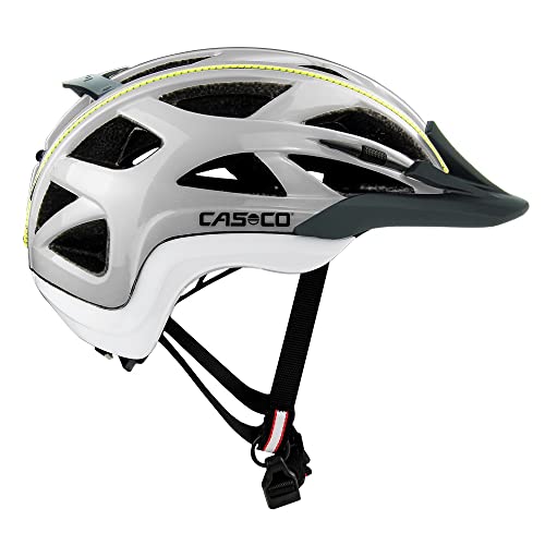 Casco Activ 2 Fahrradhelm für Erwachsene, Radhelm Sand Weiß Neongelb (S 52-56)