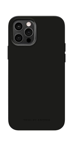 IDEAL OF SWEDEN Griffige Silikon-Handyhülle mit Einer glatten Haptik und leichtem Gefühl - Schützende stoßfeste Hülle in trendigen Farbdesigns, Kompatibel mit iPhone 12/12 Pro (Schwarz)