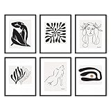 Haus and Hues Henri Matisse Poster und Picasso Wandkunst, Set mit 6 Prints | Kunstausstellung berühmte Gemälde Kunstposter ungerahmt 20,3 x 25,4 cm