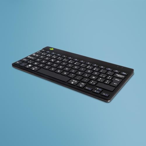R-Go Tools Compact Break Ergonomic Keyboard, AZERTY (BE), W128444812 (Keyboard, AZERTY (BE), Bluetooth, Black)
