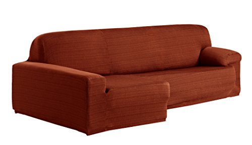 Eysa Aquiles elastisch Sofa überwurf Chaise Longue Links, frontalsicht, Farbe 09-orange, Polyester-Baumwolle, 43 x 37 x 14 cm