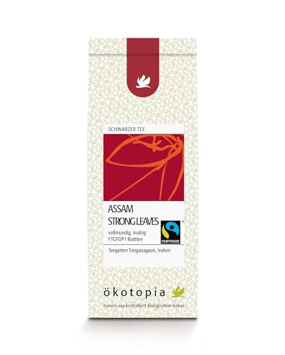 Ökotopia Schwarzer Tee Assam Strong Leaves, 5er Pack (5 x 75 g)