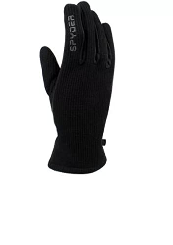 Spyder Handflächenhandschuhe, Leder, Schwarz, Größe L