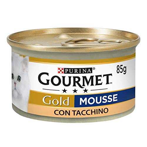 Purina Gourmet Gold Feuchtigkeit Katzen-Mousse mit Truthahn, 24 Dosen à 85 g, 24 x 85 g