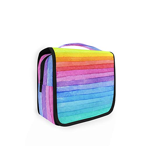 RELEESSS Regenbogen Reise Kulturtasche Make-up Kosmetik Organizer Hängender Waschbeutel Tasche