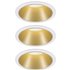 Paulmann 93406 Cole Coin Einbauleuchte 3er Set LED 6.50W Weiß, Gold