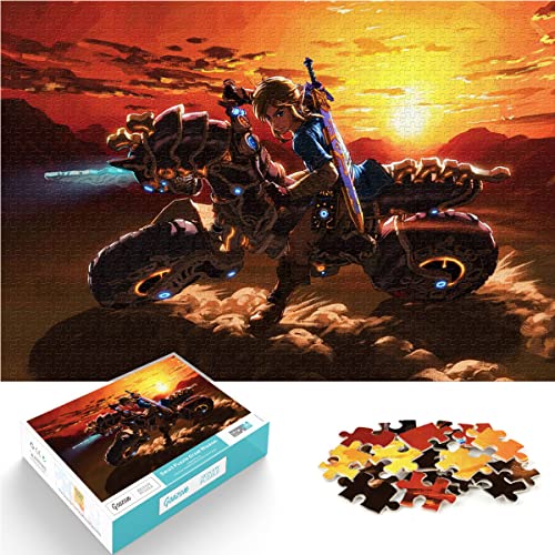 Puzzles für Erwachsene und Kinder 1000 Teile Puzzles Zelda Legende Einfaches Puzzle Atem der Wildnis Puzzles Bildung Spiele Spielzeug Familie Dekoration 75x50cm