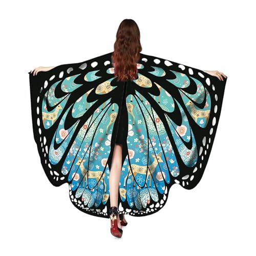 BTAISYDE Schmetterlingsflügel Erwachsene, Schmetterling Kostüm Frauen, Schmetterling Umhang Frauen, Schmetterlingsflügel Kostüm Frauen, Schmetterling Kostüm Erwachsene,F