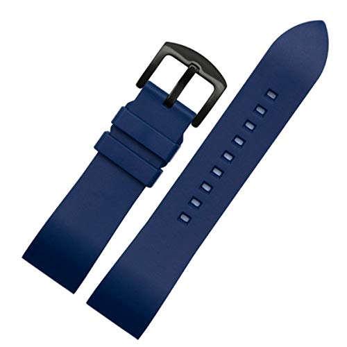 20mm 22mm 24mm weiche Gummibügel Gummiuhrenarmband-Armband Sport Quick Release Blau Style 2,22mm