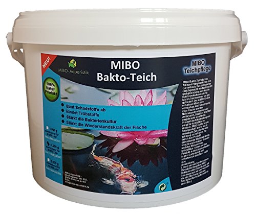 MIBO Bakto Teich 3kg Teichpflege Wasseraufbereiter Schlammabbau Filteraktivator 3 kg ausreichend für 90.000 Liter