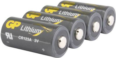 GP Batteries 070CR123AEC4 Haushaltsbatterie CR123A Lithium (070CR123AEC4)