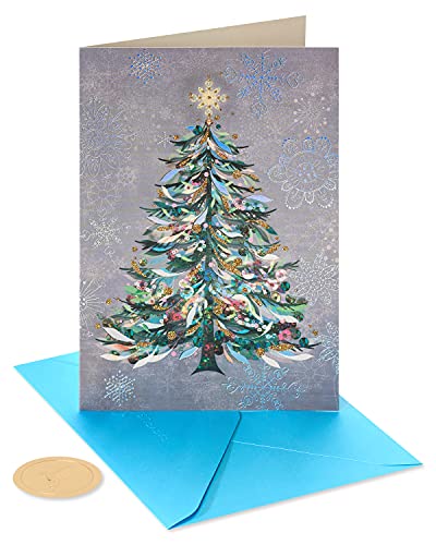 Papyrus Weihnachtskarten in Box, festlicher Weihnachtsbaum, 14 Stück