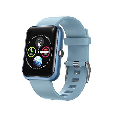 Hi5 10435 S20 Fitness Armband Uhr Touchscreen SmartWatch mit IP68 wasserdicht, Aktivitäts-Tracker, Blau, 140 g