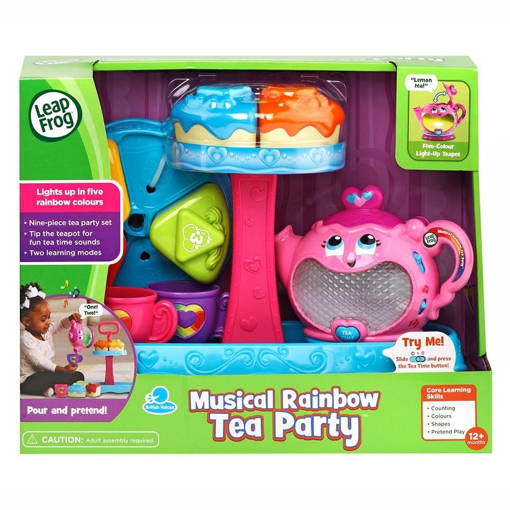 LeapFrog 603203 Musikalische Regenbogen-Teepart Lernspielzeug für Kinder mit Formsortierer, Lichtern und Liedern, Mehrfarbig, 115 x 300 x 273 millimeters
