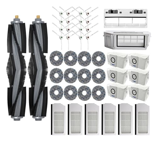 X1 OMNI / T10 OMNI Zubehör Roboter-Staubsauger-Teile Staubbeutel Hepa-Filter Hauptseitenbürste Mopp Mülleimer (Color : 44PCS)