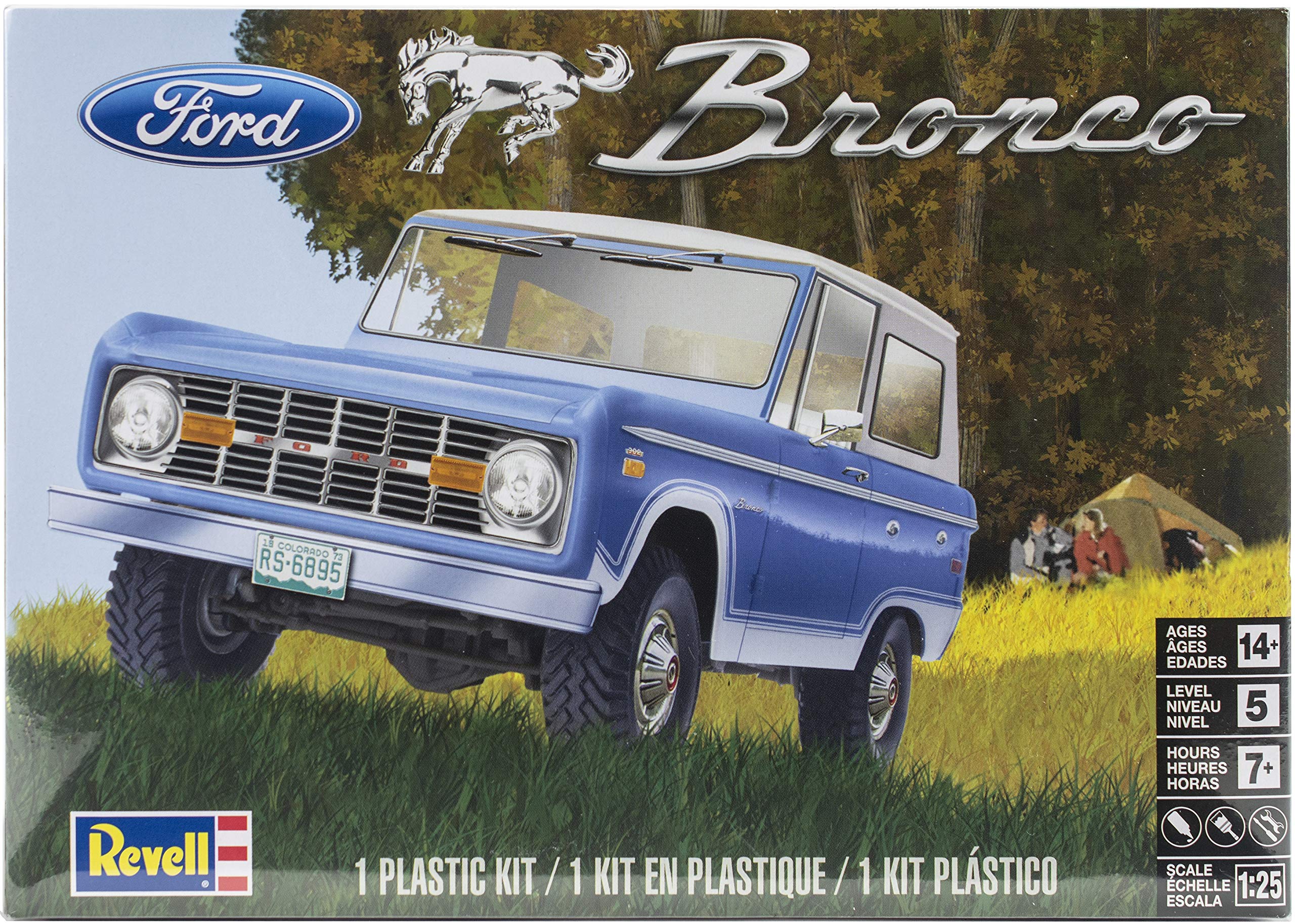Revell USA Modellbausatz I Ford Bronco I Detailliertes Modell im Maßstab 1:25 I 137 Teile I Herausfordernder Bausatz für fortgeschrittene Modellbauer ab 14 Jahren I detaillierter Motor