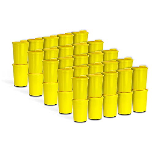 Abwurfbehälter - Servobox, Kanülen-Entsorgungsbox, Nadel-Abwurfeimer, Spritzen Entsorgungsspender, Entsorgungsbehälter - 2 Liter (50 Stück)