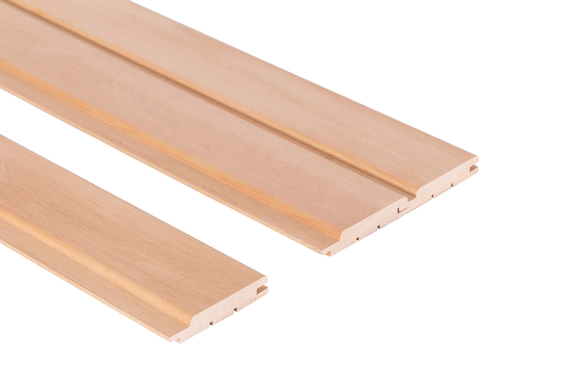 Saunainter Profilholz Erle Klasse A Nut-Feder STP 15x90mm 1800mm 6Stk Baumaterial für Sauna und Innenräume
