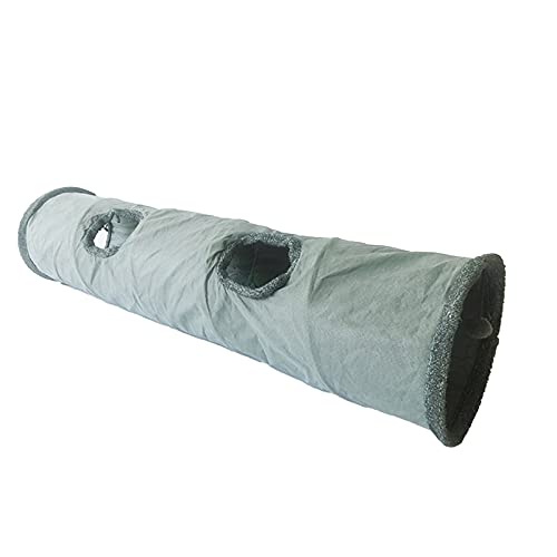 Felenny Katze Tunnel Durable Wildleder Pet Spielzeug Spielen Tunnel mit Ball Und Loch Faltbare Tunnel Rohr Katze Spielzeug Interaktive Spielzeug für Katze Welpen Kätzchen Kaninchen