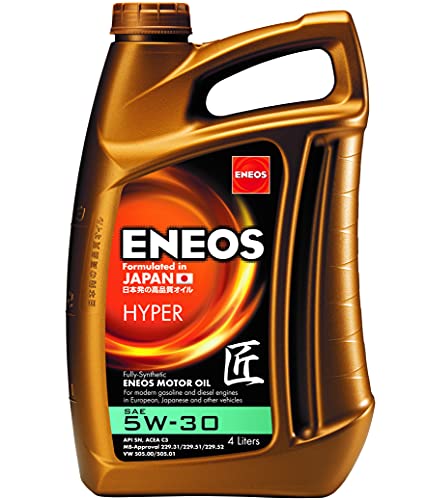 ENEOS Motoröl 5W30 “HYPER” 4L - Motorenöl für Auto - Vollsynthetisch Motor Öl mit Organischen Zusätzen - Weniger Kraftstoffverbrauch