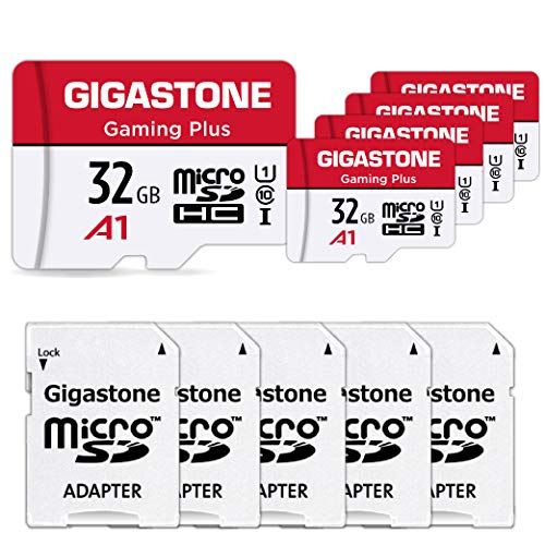Gigatone 32GB Mirco SD Speicherkarte 5er-Pack, Gaming Plus, Kompatibel mit Nintendo Switch, Lesegeschwindigkeit bis zu 90MB/s, Full HD-Videoaufnhme, Micro SDHC Karte UHS-1, A1, Klasse 10, U1