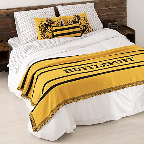 Belum Harry Potter-Decke, Jaquard, 130 x 170 cm, Hufflepuff House, Decke für Sofa, Harry Potter, Decke für Bett, Harry Potter, Decke für alle Arten von Anwendungen Harrry Potter