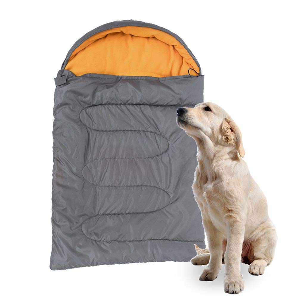 TEEPAO Großer Schlafsack für Hunde, Wasserdichte Pet Outdoor Bett Weiche Zwinger Matte mit Tragbaren Aufbewahrungstasche für Reise Camping Wandern, Verschleißfest - 115 x 74cm