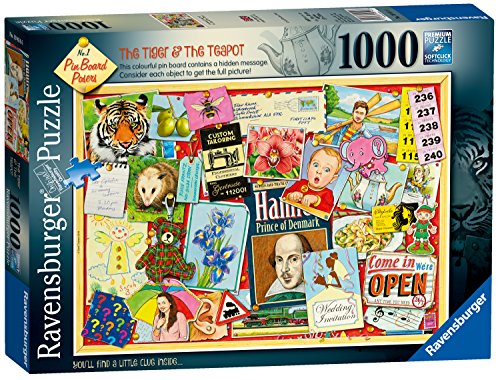 Ravensburger Pinboard Posers No.1 - Tiger & Teapot, 1000 Piece Jigsaw Puzzle Englisch Version