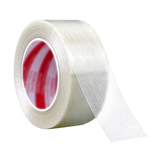 SHOUCAN Transparentes Wasserdichtes Einseitiges Filamentband Für Versand Und Verpackung, Breite 35-45 mm Länge 50 M Dicke 0,22 mm,Width 40mm