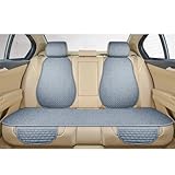 Lmmdhi Atmungsaktiver Autositzbezug für BMW M2 F87 5 Seats 2016-2021,rutschfeste Schutzkissenmatte,Leinenstoff,4 Farben,B-gray-3pcs Set Rear seat