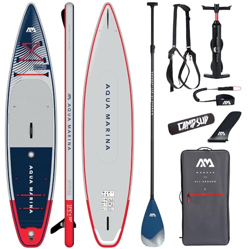 Campsup SUP Aqua Marina Hyper 12'6" Carbon Set Aufblasbares Stand Up Paddle Board | 381 x 81 x 15 cm | Surfboard für Einsteiger & Fortgeschrittene mit zubehör | Tragkraft bis 170 Kg