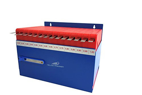 HELIOS-PREISSER Fühlerlehrenband-Set im Wandhalter 15-teilig, 0,30-1,00 mm, 0611190