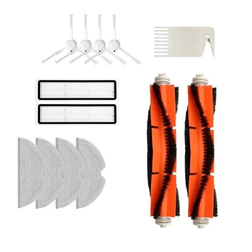 uwobefe Hauptbürste, Reinigungsbürste, Seitenbürste, Filter, Mopptuch, Bürste, Lappen, Ersatzteil-Sets, kompatibel mit Dreame D9 L10 Pro Staubsauger