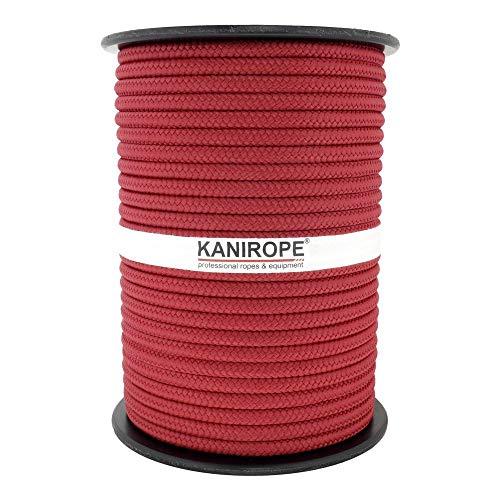 Kanirope® PP Seil Polypropylenseil MULTIBRAID 6mm 100m Farbe Bordeaux (0107) 16x geflochten